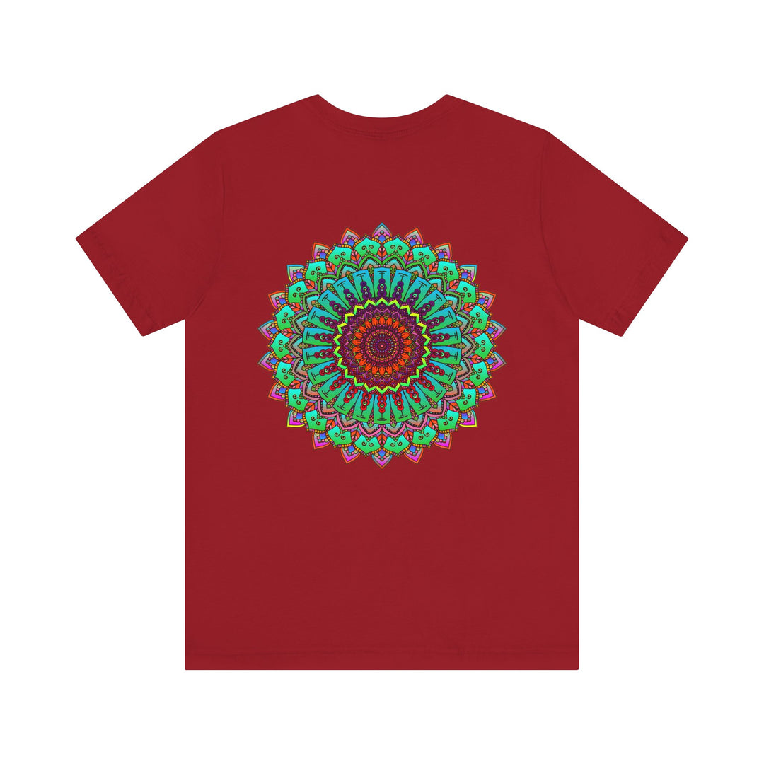 Beautiful Vibrant Mandala Tee with intricate spiritual design for peace and harmony