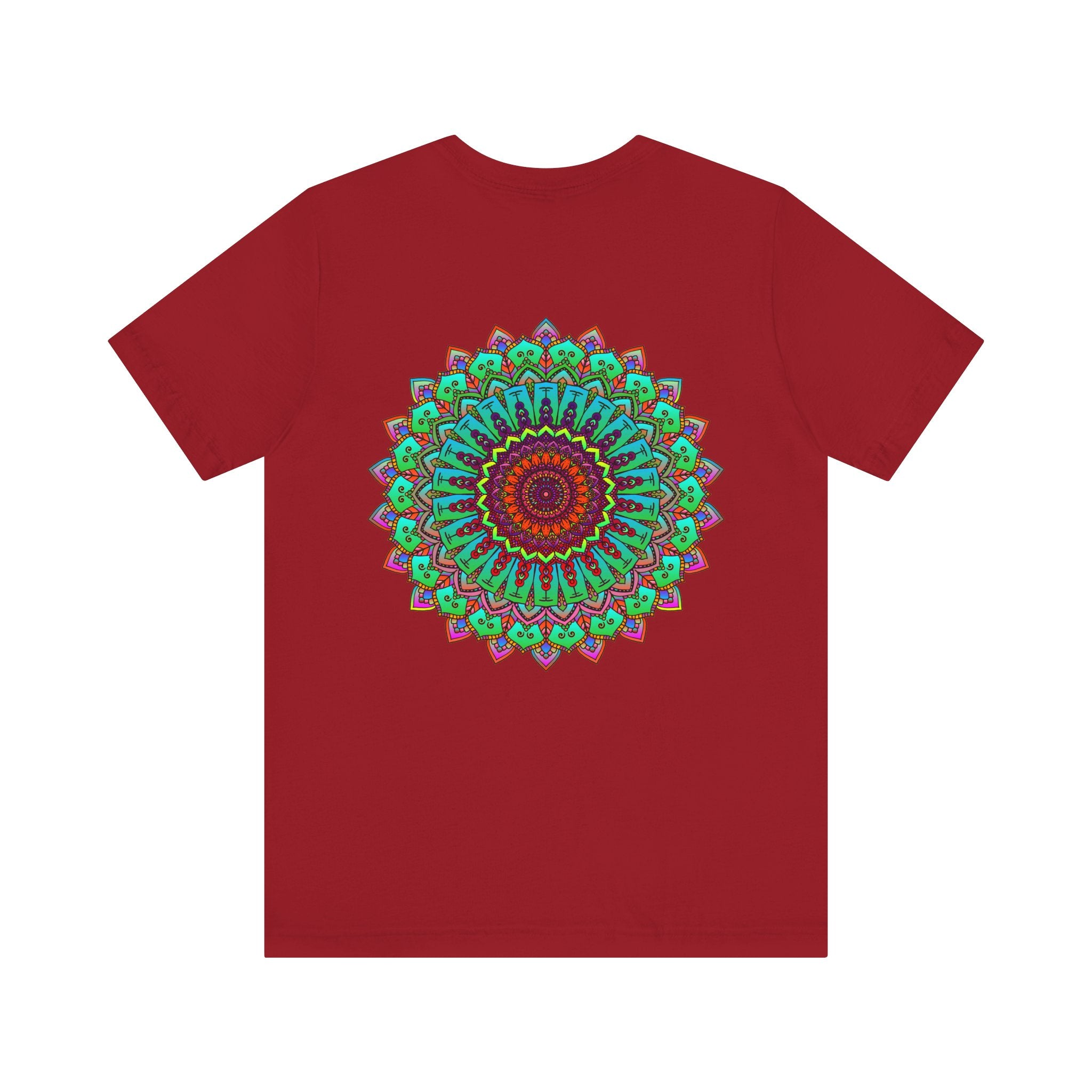 Beautiful Vibrant Mandala Tee with intricate spiritual design for peace and harmony