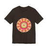 Vibrant mandala t-shirt featuring a colorful and intricate design perfect for any casual outfit