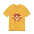 Vibrant Mandala Tee showcasing a colorful and intricate design for a unique and eye-catching fashion statement
