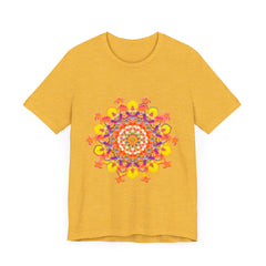 Vibrant Mandala Tee showcasing a colorful and intricate design for a unique and eye-catching fashion statement