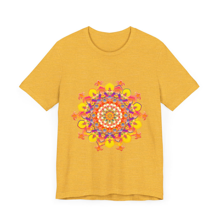 Vibrant Mandala Tee showcasing a colorful and intricate design for a unique and eye-catching fashion statement
