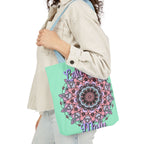 Mandala 'Love You Mom' Canvas Tote — Floral Mother's Day Gift Bag