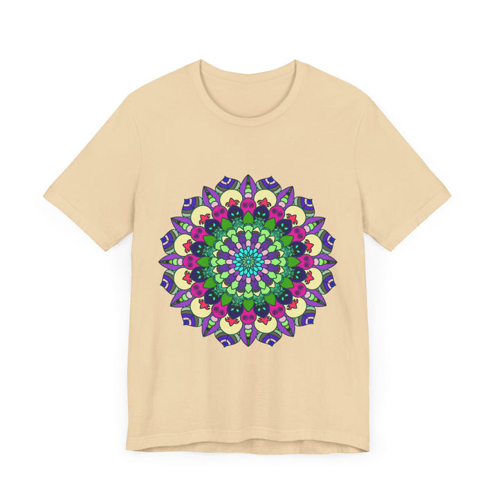 Vibrant Mandala Tee with a Colorful and Intricate Design featuring vibrant hues and intricate patterns, perfect for adding a pop of color to your wardrobe