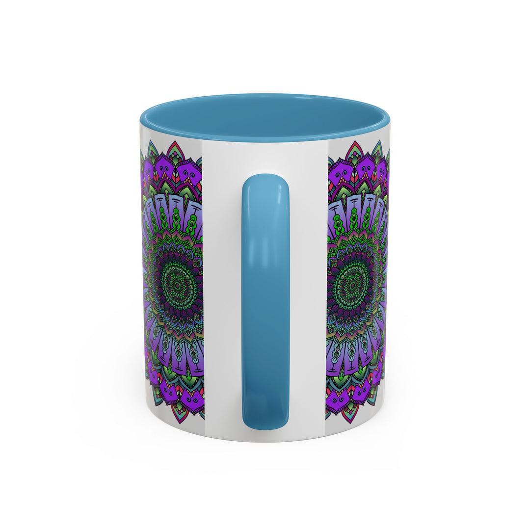 Vibrant Mandala Mug featuring intricate spiritual art and colorful design