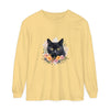 Black Cat Floral Portrait Unisex T-Shirt featuring a beautiful feline design