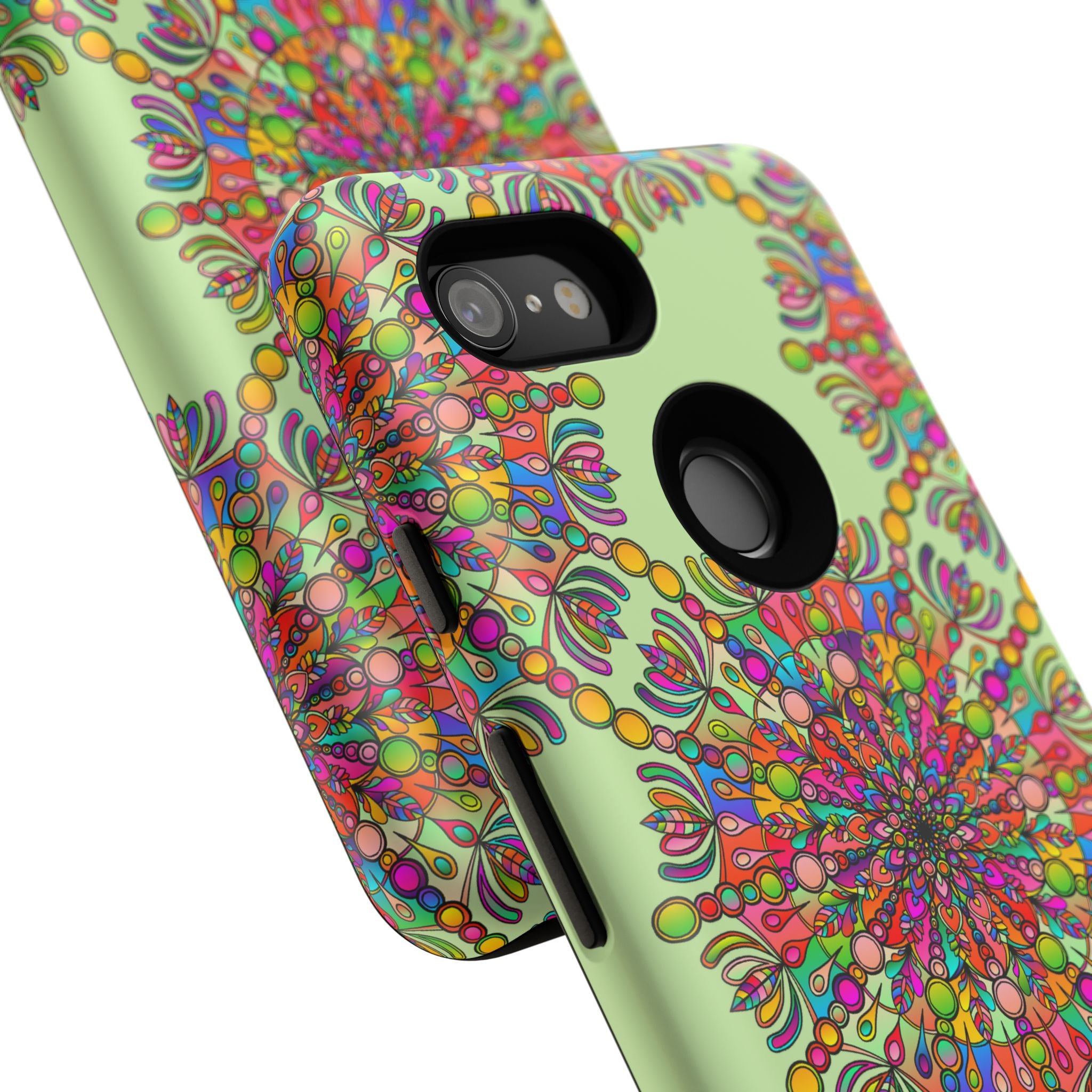 Custodia Vibrant Mandala per iPhone e Google Pixel | Custodie resistenti