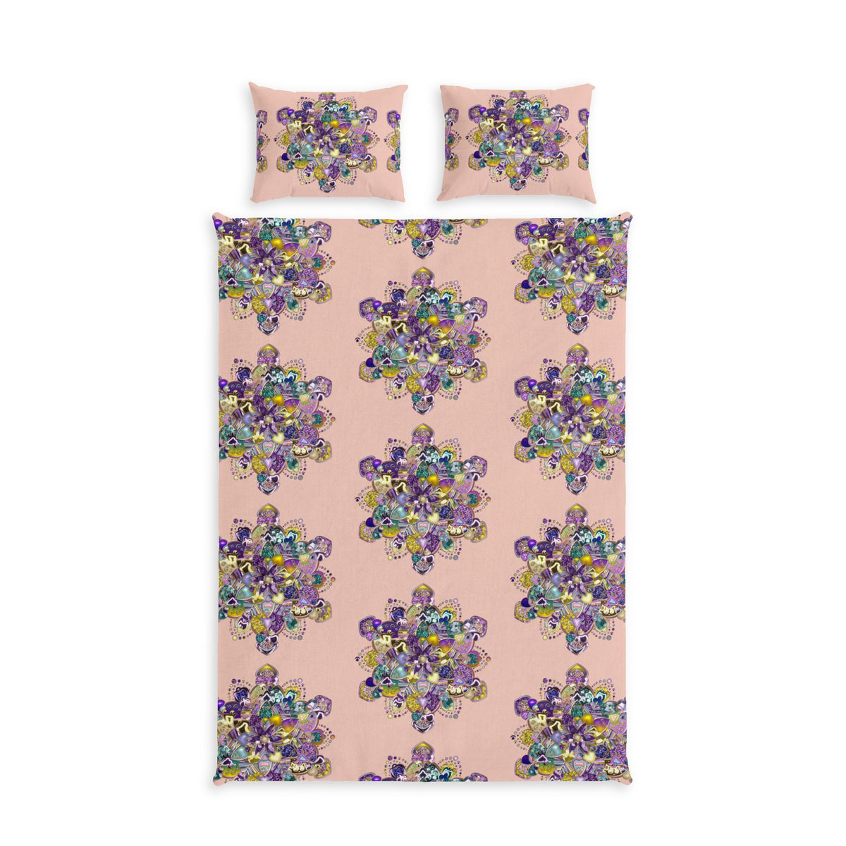 Pink Jewel Floral Cotton Bed Set