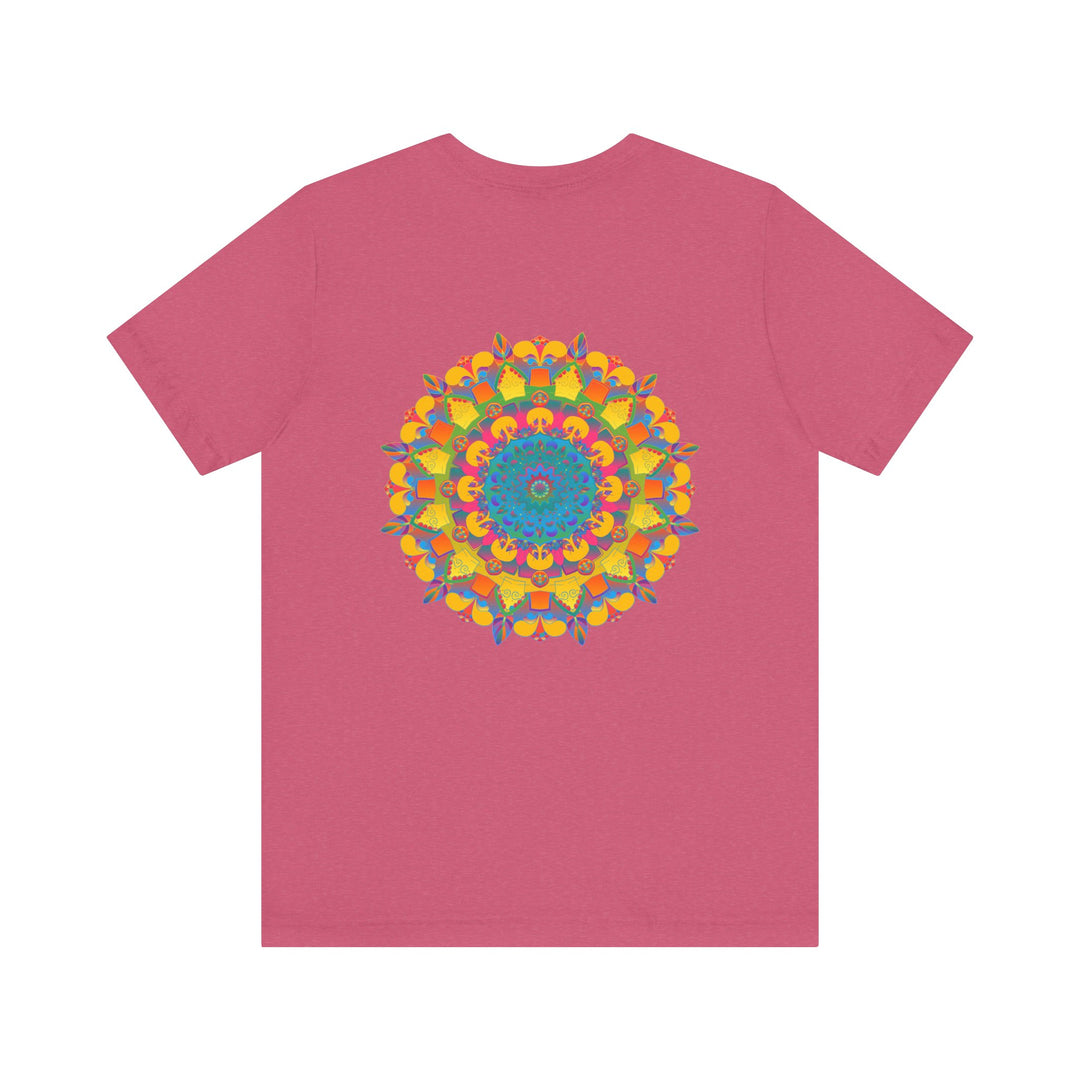 Colorful and beautiful mandala design t-shirt promoting peace and harmony