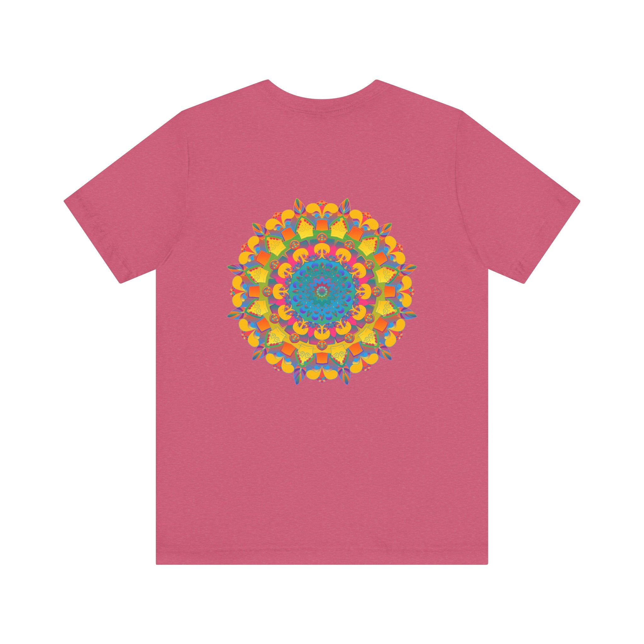 Colorful and beautiful mandala design t-shirt promoting peace and harmony