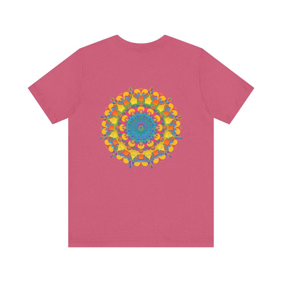 Colorful and beautiful mandala design t-shirt promoting peace and harmony