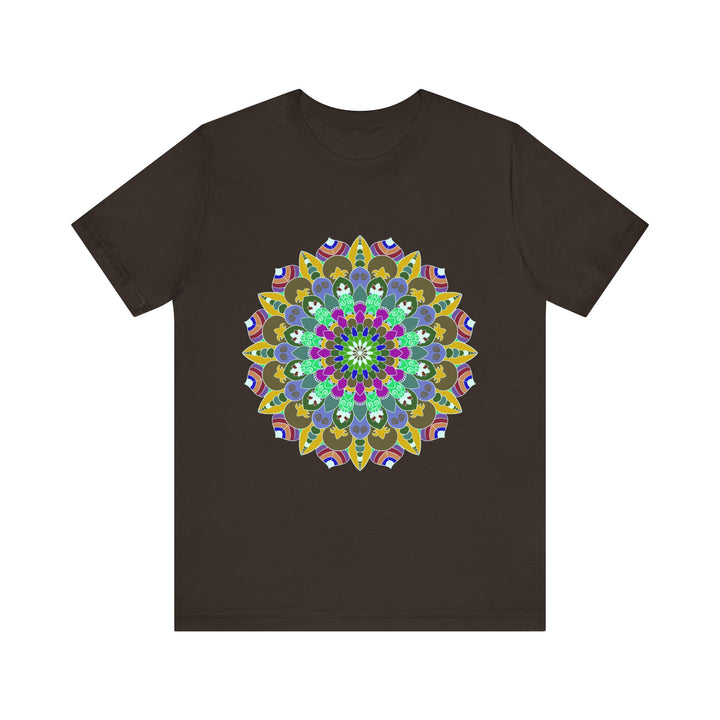 Colorful Mandala Peace T-Shirt featuring intricate spiritual art and vibrant colors