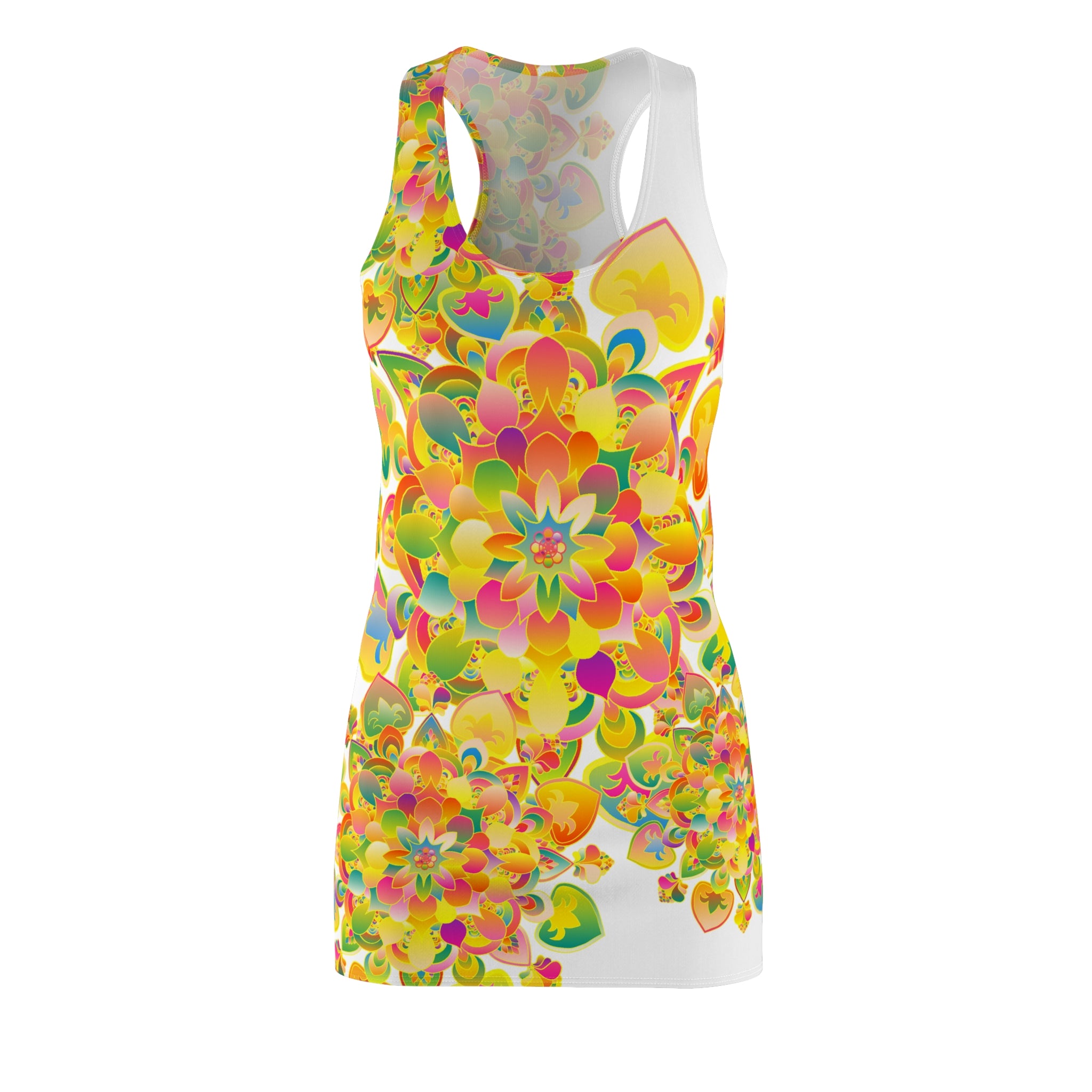 Floral Kaleidoscope Racerback Dress — Bright Mandala AOP