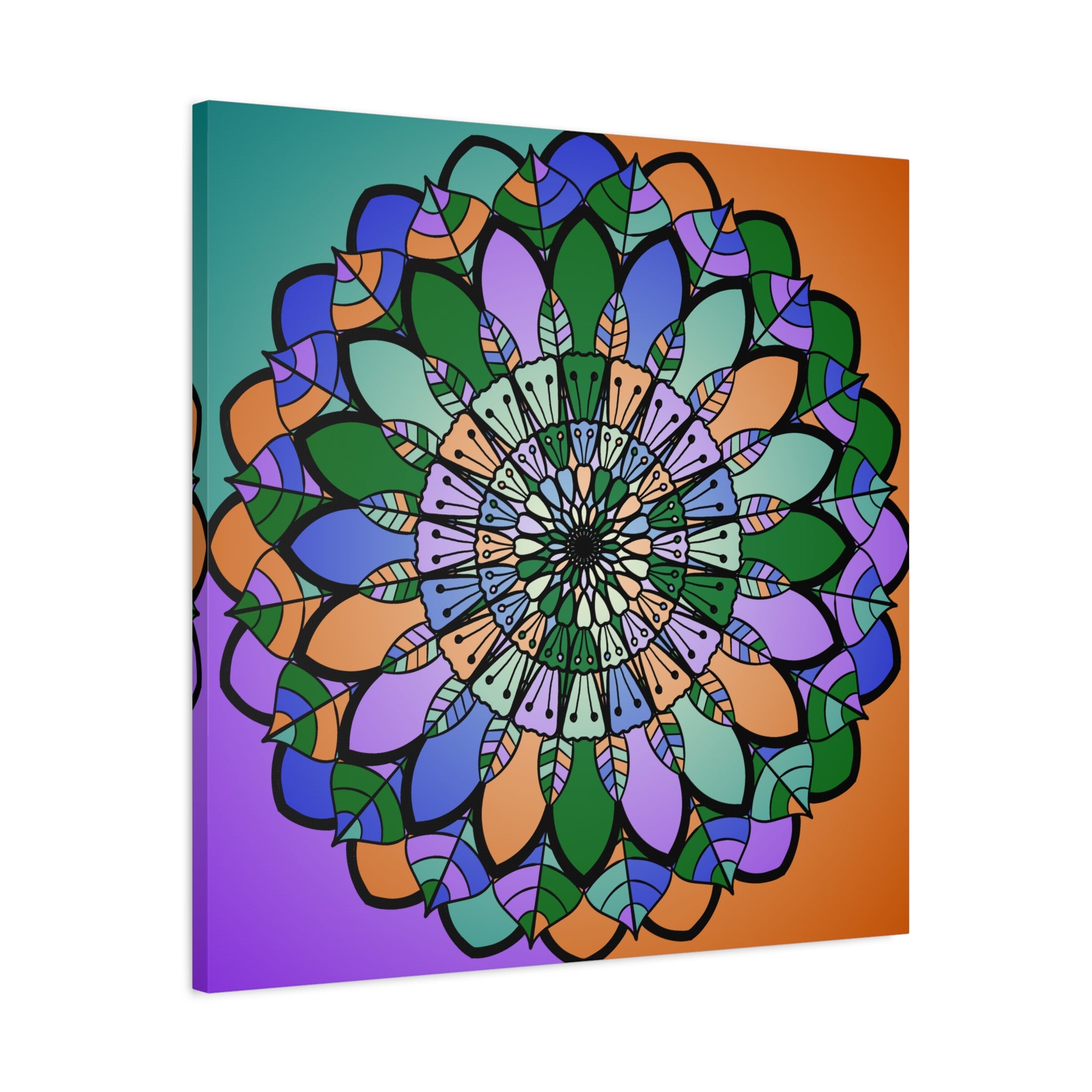 Floral Mandala Matte Canvas Wall Art