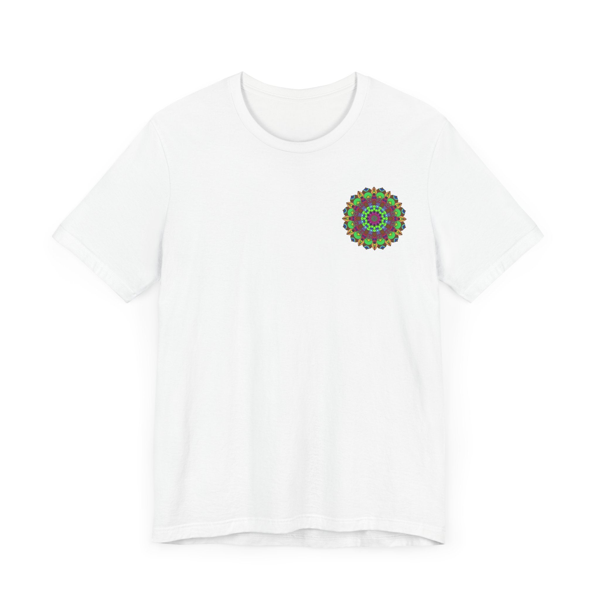 Peaceful and harmonious mandala t-shirt with colorful and intricate design