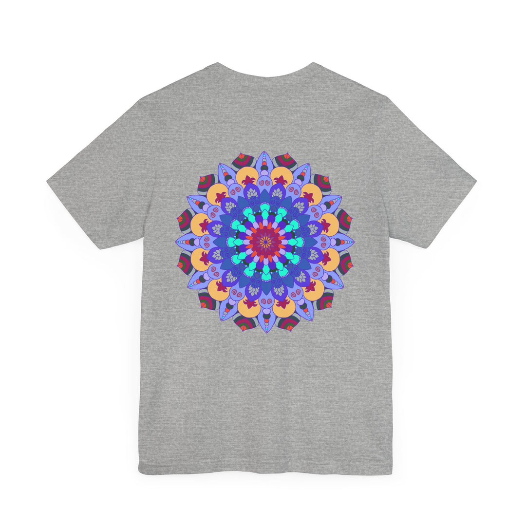 A peaceful and harmonious mandala design adorns this spiritual art t-shirt