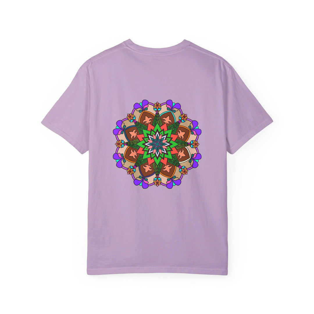 Unisex Mandala T-Shirt featuring Hand-Drawn Mandala Art made with 100% Ring-Spun Cotton and Garment-Dyed for Extra Comfort