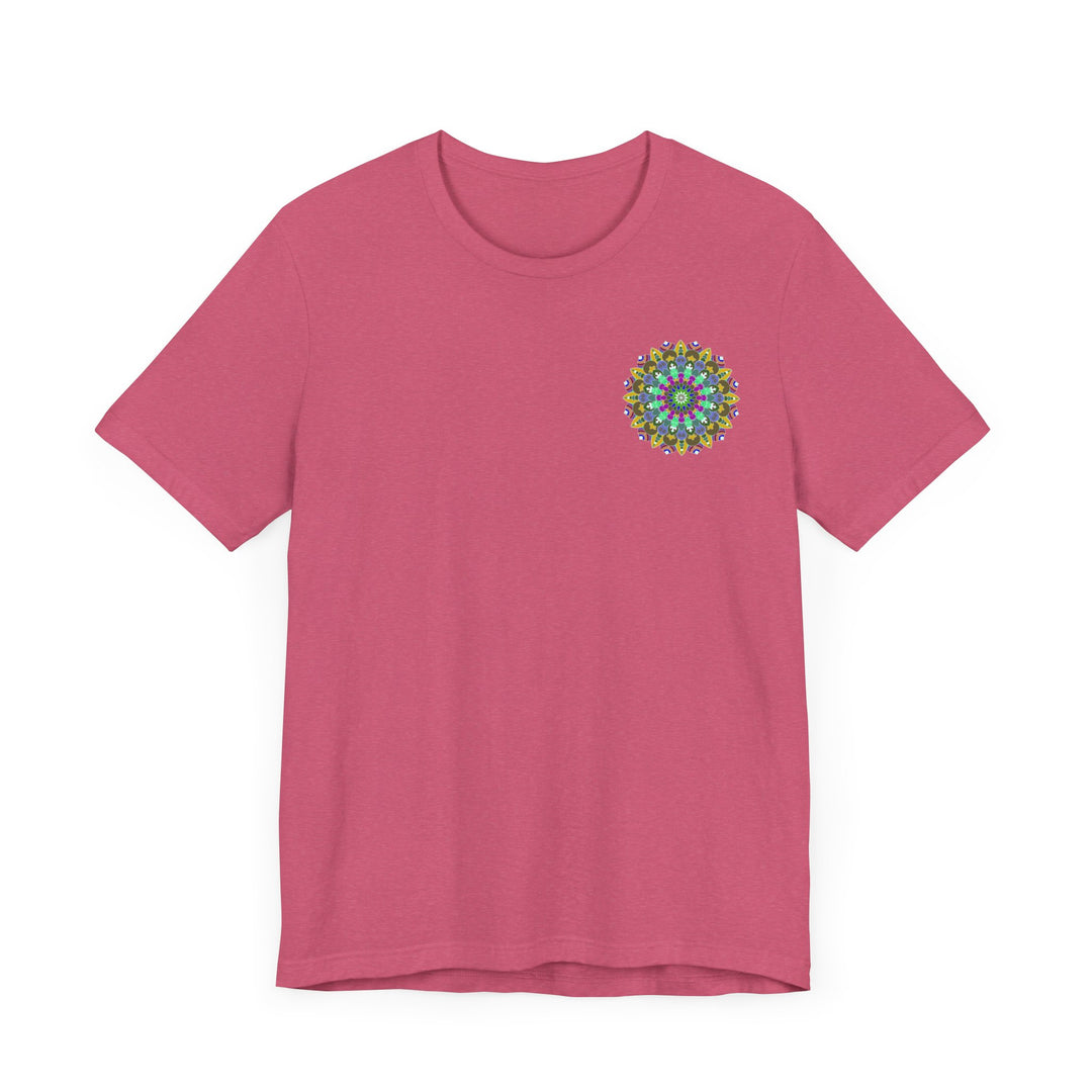 Beautiful Vibrant Mandala Tee featuring intricate spiritual design for peace and harmony