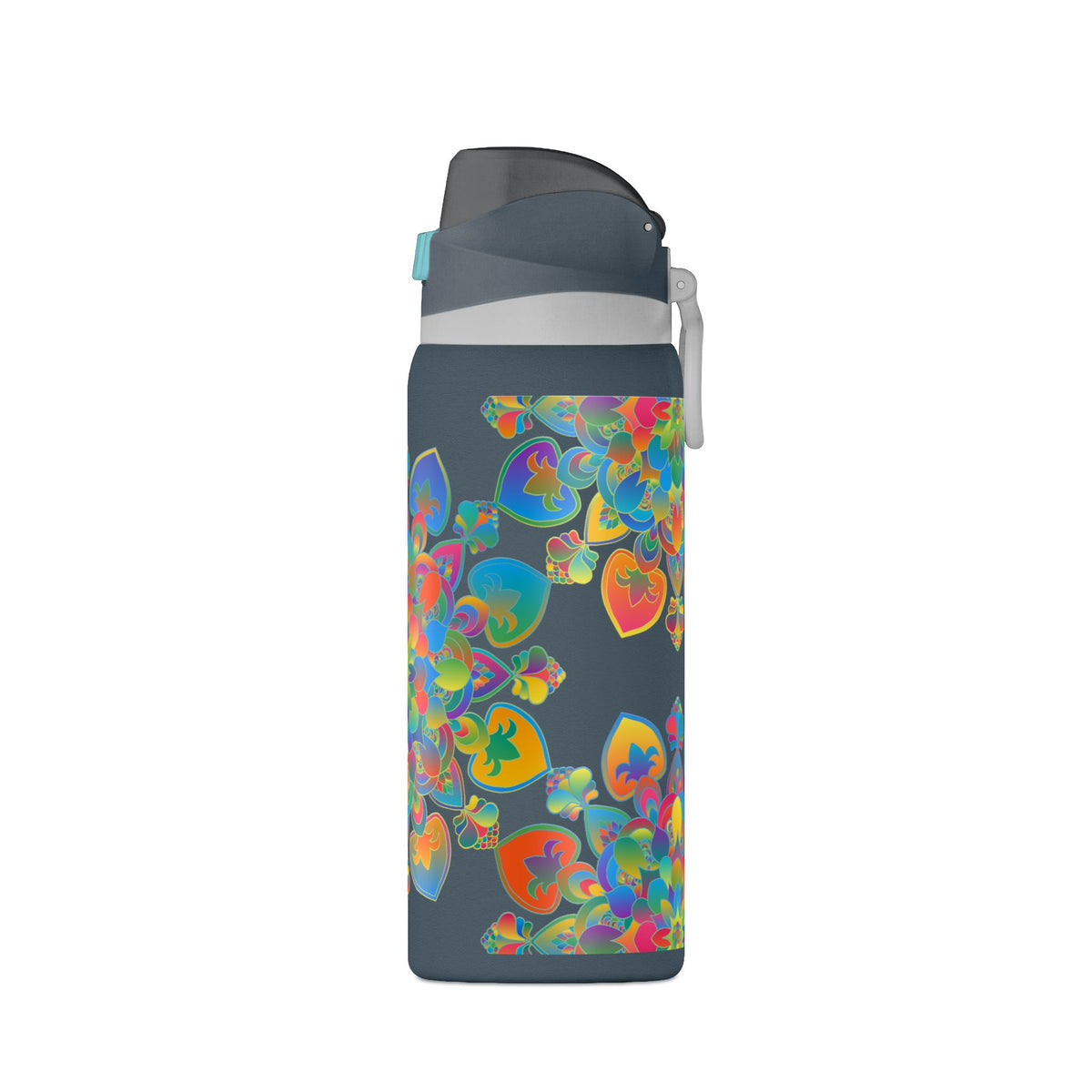 Insulated Water Bottle — Colorful Psychedelic Mandala 32oz