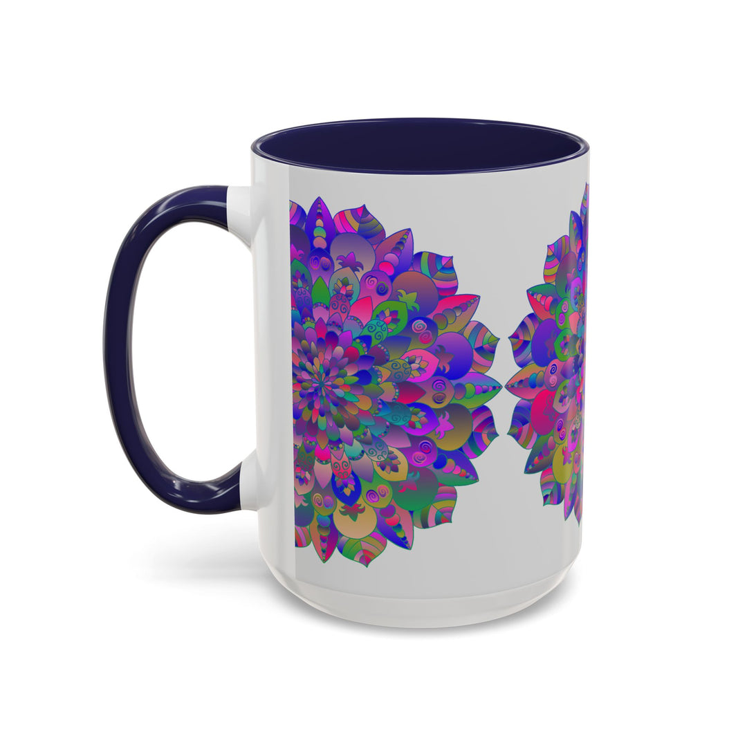 Colorful and spiritual mandala design on a large and sturdy coffee mug