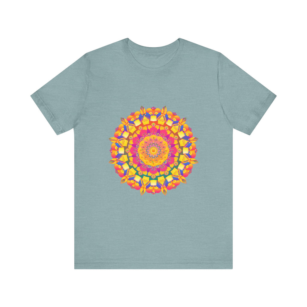 Colorful Mandala Tee featuring an intricate and vibrant pattern design