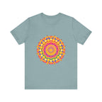 Colorful Mandala Tee featuring an intricate and vibrant pattern design