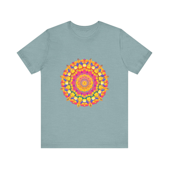 Colorful Mandala Tee featuring an intricate and vibrant pattern design