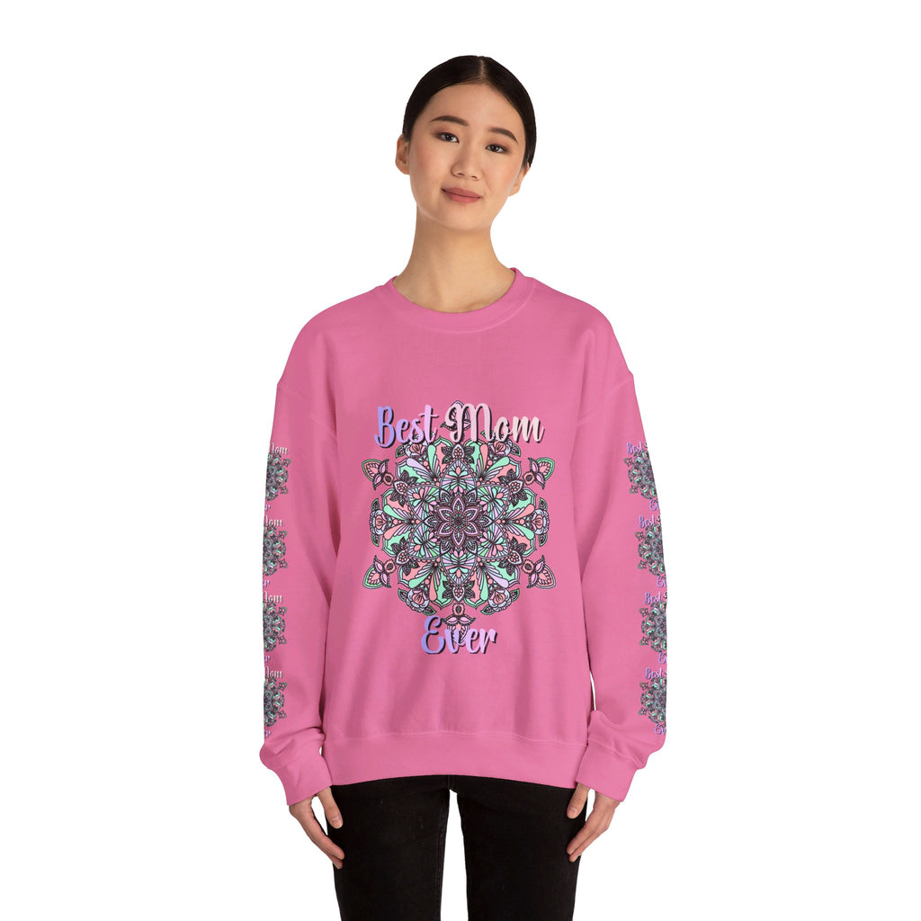 Show mom how much you care with this Best Mom Ever sweatshirt in sport grey