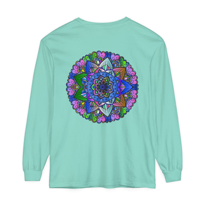  Vibrant Mandala Pattern Adds Style to Unisex Long Sleeve Shirt