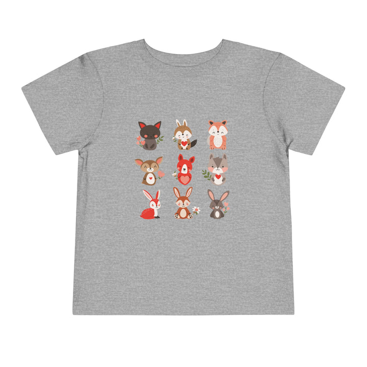 Animal Love Toddler Tee, Cute Cartoon Animals T-Shirt for Kids