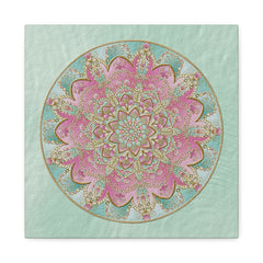 Pastel Pink Mandala Canvas Wall Art