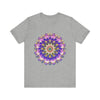 Colorful mandala flower t-shirt featuring intricate spiritual art design in vibrant hues