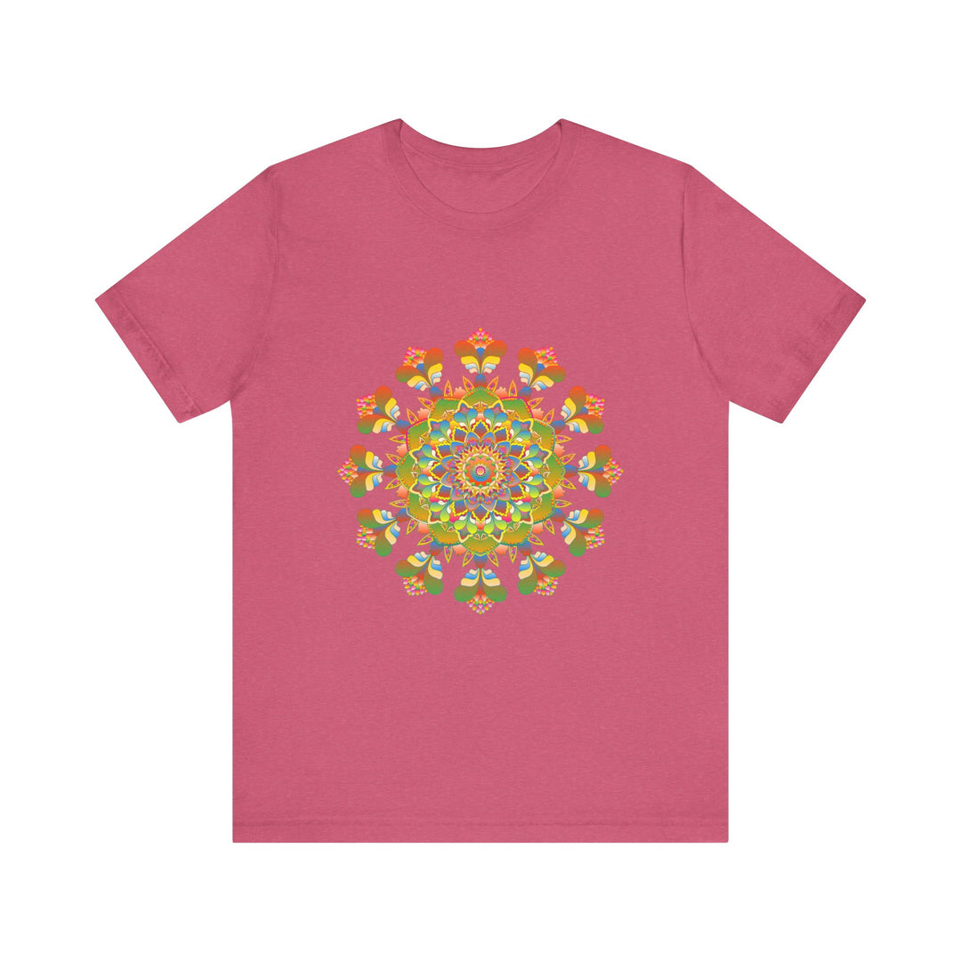 Vibrant Mandala Tee featuring a colorful and intricate design, perfect for adding a pop of color to your wardrobe