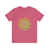 Vibrant Mandala Tee featuring a colorful and intricate design, perfect for adding a pop of color to your wardrobe