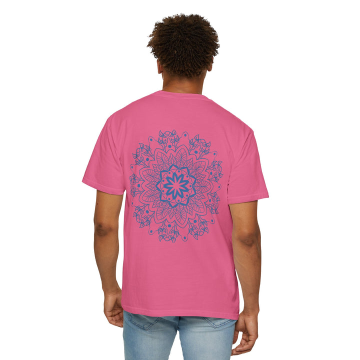 Colorful hand-drawn mandala art t-shirt made with love and care