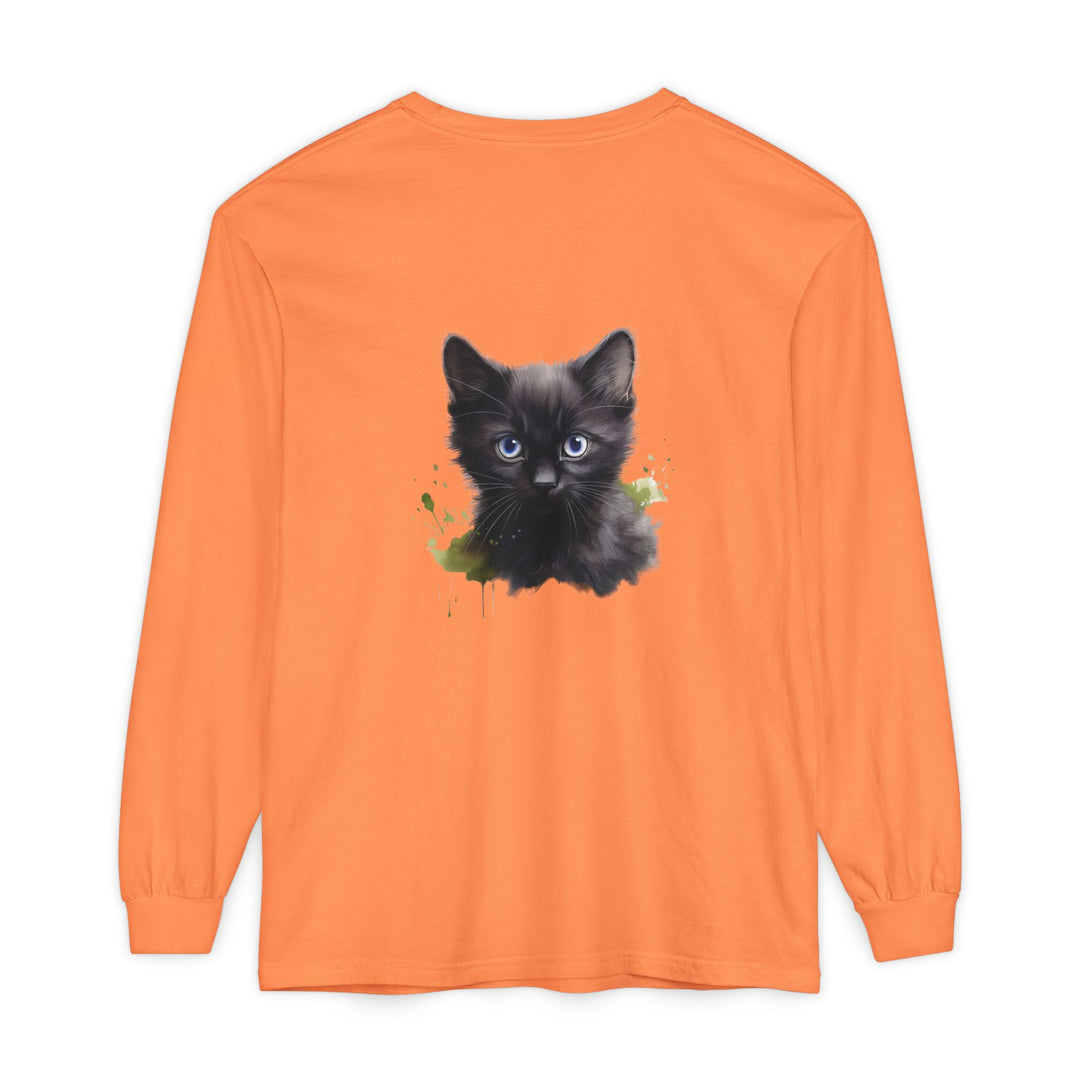 Mystische schwarze Katze – Langarm-T-Shirt