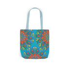 Canvas Tote Bag in Bright Tropical Colors for Summer Fun