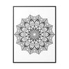 Mandala Handmade Art - Black & White Wall Art - Gallery Canvas Wraps, Vertical Frame - Detailed handcrafted intricate mandala design on high-quality canvas