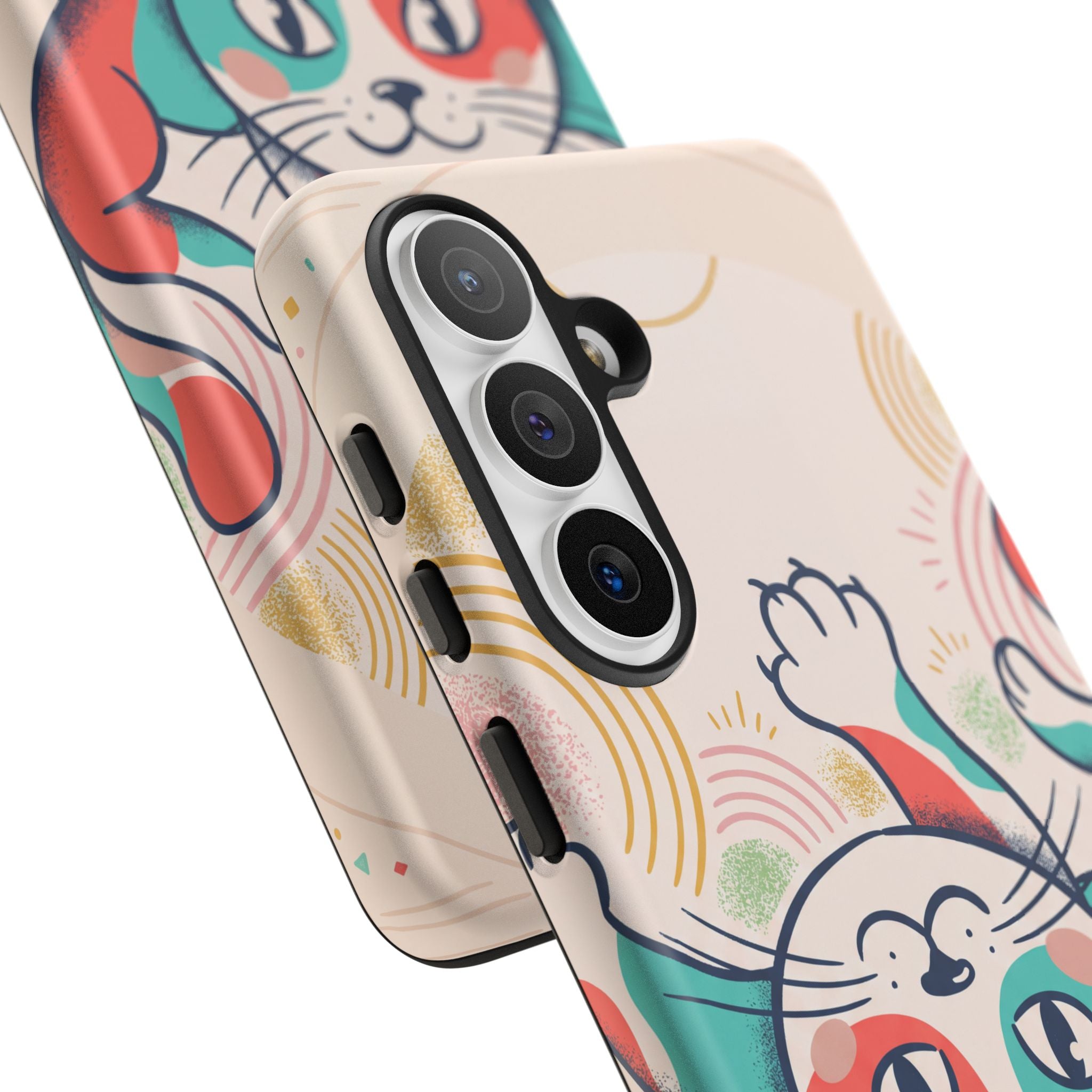 Phone Case — Cute Retro Calico Cat Protective Cover