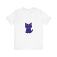 Blue Cat T-Shirt being worn by a smiling woman