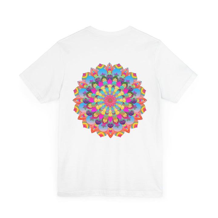 Elegant Mandala Tee in Blue and Purple with Spiritual Symbolism