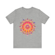 Beautiful and intricate mandala design t-shirt in various vibrant colors