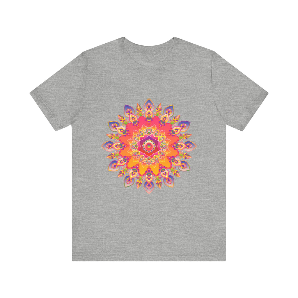 Beautiful and intricate mandala design t-shirt in various vibrant colors