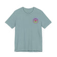 A beautiful t-shirt featuring a vibrant mandala design, symbolizing spiritual peace and harmony in a variety of colors and patterns