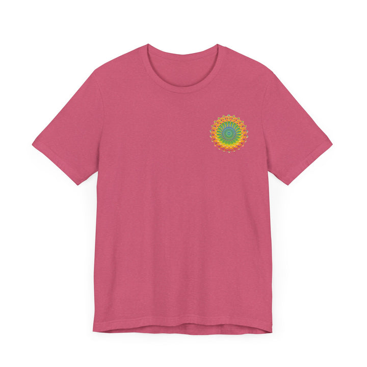 Vibrant Mandala Tee featuring intricate spiritual design for peace and harmony