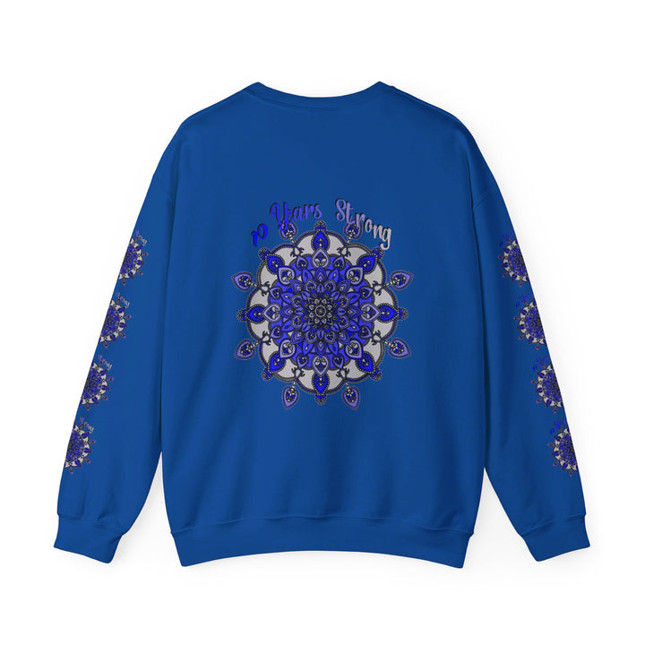 Handmade Mandala Design Unisex Sweatshirt with a cozy and relaxed fit