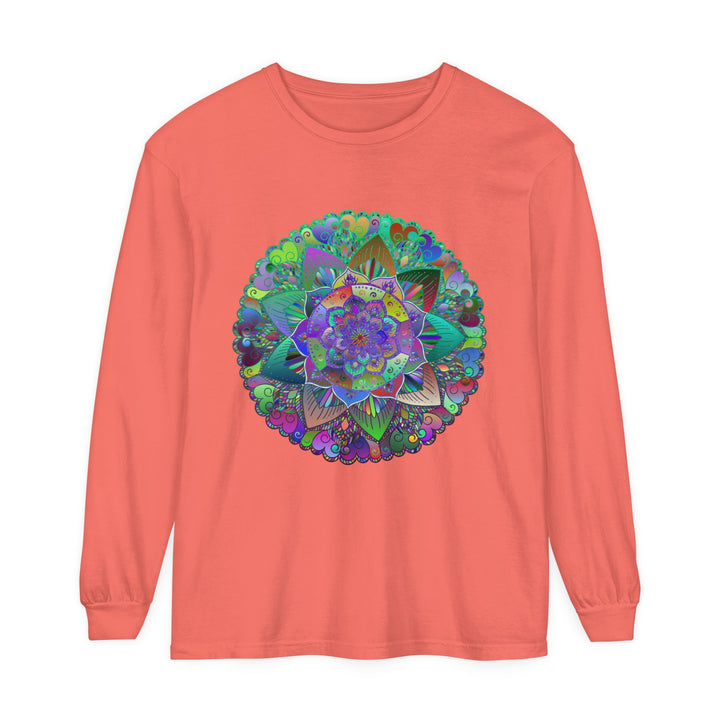 Beautiful unisex long sleeve shirt featuring intricate mandala design