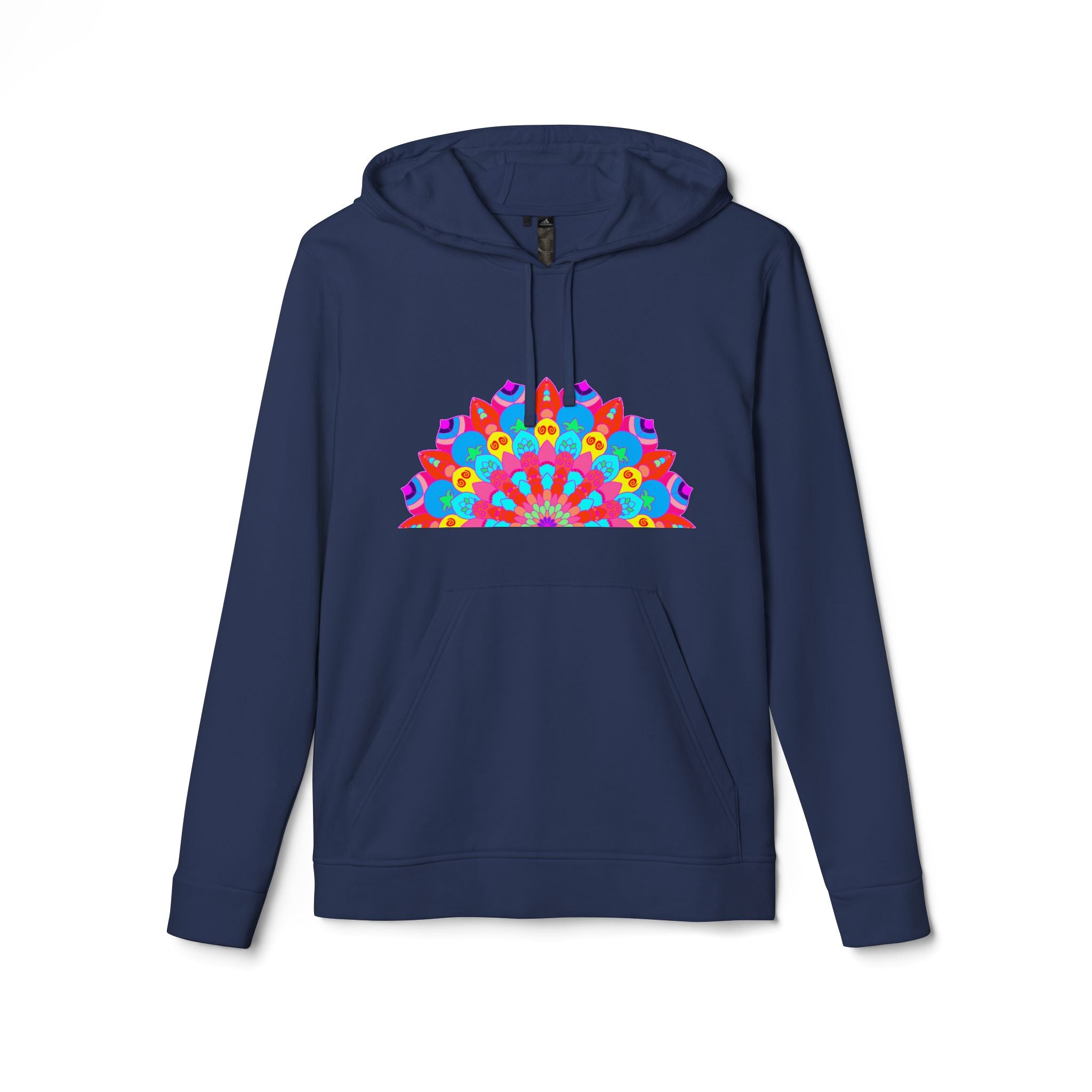 Blululi Adidas Mandala Fleece Hoodie, a cozy and stylish sweatshirt featuring a unique mandala design and the iconic Adidas logo