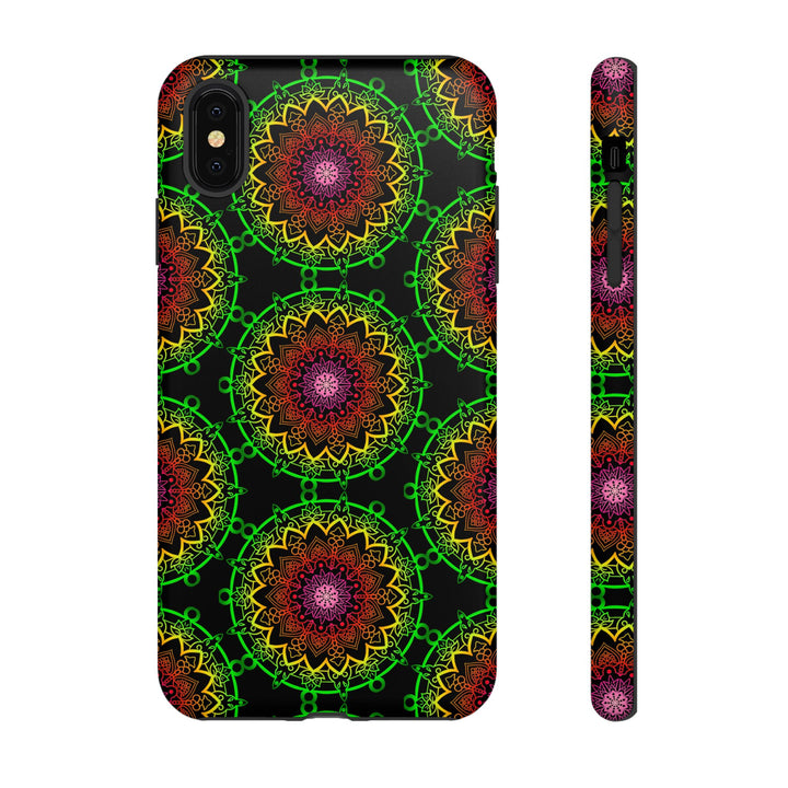 Artistic Mandala Phone Case with Bold Patterns and Modern Flair
