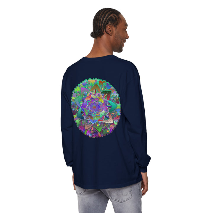 Colorful and intricate mandala design long sleeve t-shirt for men and women